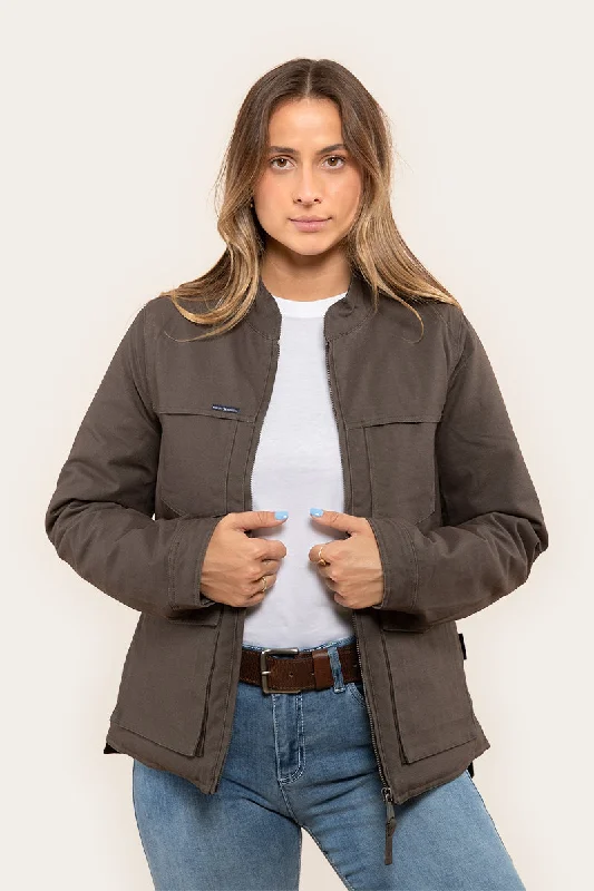 Roadhouse Womens Oilskin Jacket - Deep Brown Notch Collar Jacket Peter Pan Collar Jacket Cowl Neck Jacket Roadhouse Womens Oilskin Jacket - Deep Brown Notch Collar Jacket Peter Pan Collar Jacket Cowl Neck Jacket