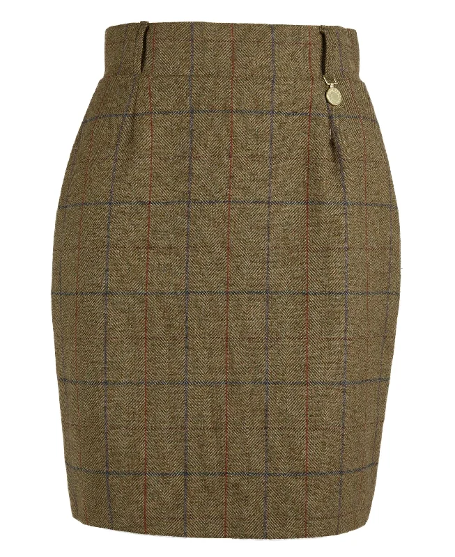 Regency Skirt - Glen Green velvet skirt rich