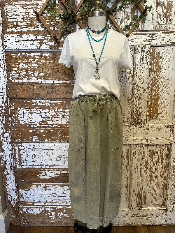 Olive LU Leisure Maxi Skirt seamless skirt comfort