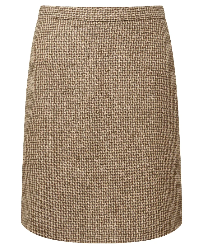 Beauly Tweed Skirt - Houndstooth Tweed chiffon skirt airy