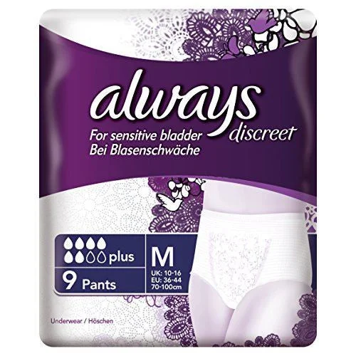 Always Discreet Pants Plus for Sensitive Bladder M 9X Cozy Maternity Pants
