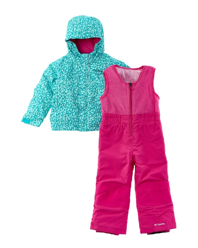 Columbia 2pc Buga Jacket & Bib Snow Set Appliqued Jacket Beaded Jacket Sequined Jacket Columbia 2pc Buga Jacket & Bib Snow Set Appliqued Jacket Beaded Jacket Sequined Jacket