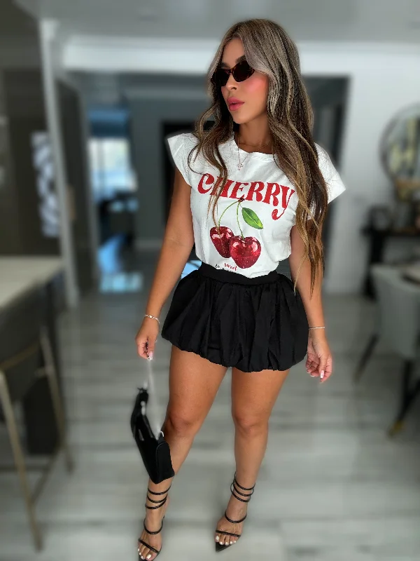 Sarah Skirt (Black) denim skirt fashionable