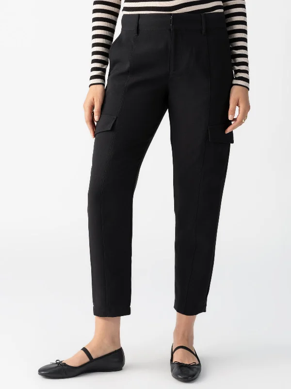 Polished Standard Rise Cargo Pant Black Comfortable Jogging Pants