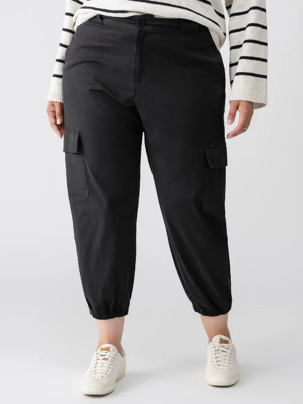 Take Over Jogger Mid-Rise Pant Black Extended Sizing Comfy High-Waist Jeans