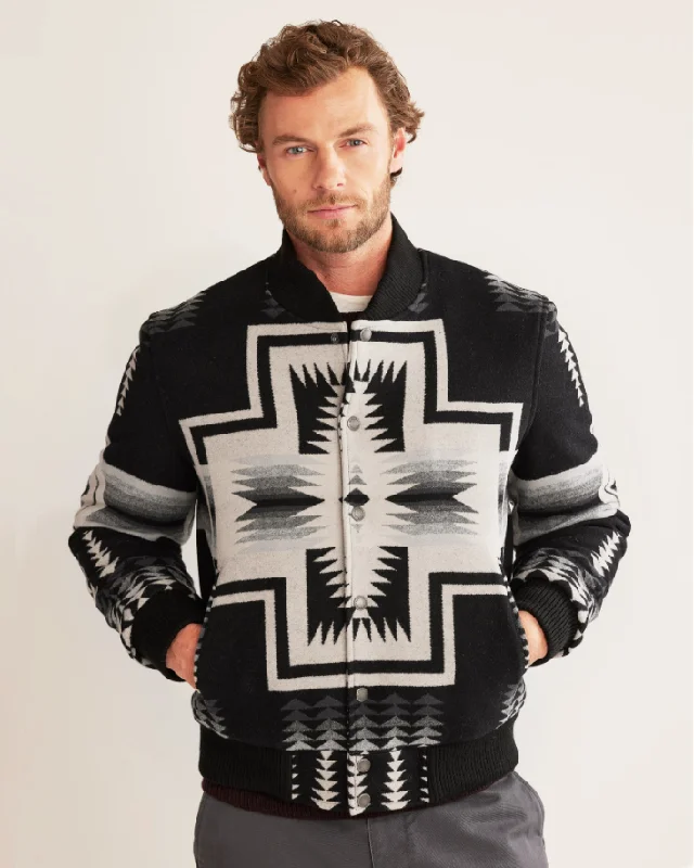 MEN'S GORGE WOOL JACKET<br>BLACK HARDING One-Shoulder Jacket Off-the-Shoulder Jacket Asymmetrical Jacket MEN'S GORGE WOOL JACKET<br>BLACK HARDING One-Shoulder Jacket Off-the-Shoulder Jacket Asymmetrical Jacket