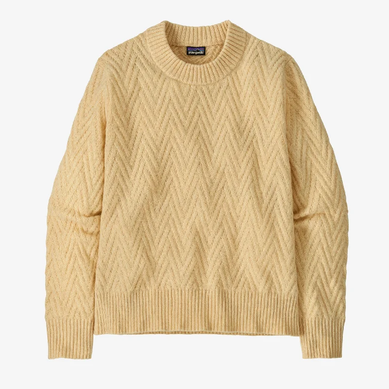 Patagonia Women's Recycled Wool-Blend Crewneck Sweater - Natural Boat Neck Shawl Collar Notched Collar Patagonia Women's Recycled Wool-Blend Crewneck Sweater - Natural Boat Neck Shawl Collar Notched Collar