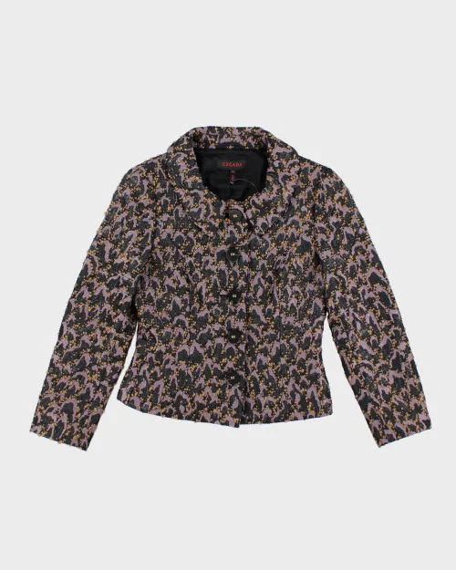 Escada Wool Blazer Jacket - S Zip Front Button Front Snap Front