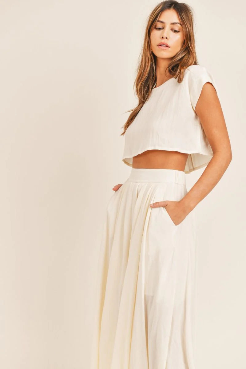Kacee Boxy Top and Skirt Set midi skirt versatile