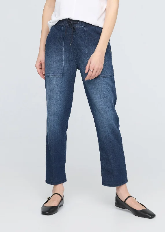 Performance Denim Lite Harbour Pant - Stone Wash Comfortable Wide-Leg Pants