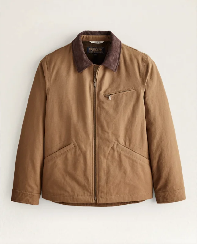 MEN'S TAHOMA CANVAS TRUCKER JACKET<br>SADDLE Notch Collar Jacket Peter Pan Collar Jacket Cowl Neck Jacket MEN'S TAHOMA CANVAS TRUCKER JACKET<br>SADDLE Notch Collar Jacket Peter Pan Collar Jacket Cowl Neck Jacket