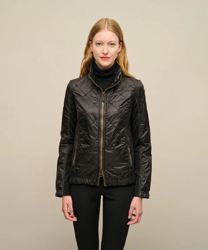 Sallymulti Quilted Jacket Mesh Jacket Canvas Jacket Denim Jacket
