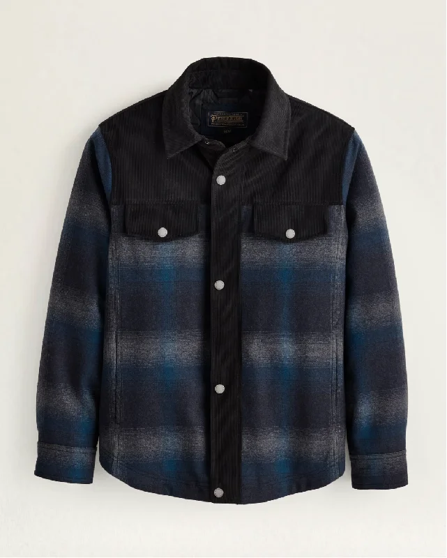 MEN'S PLAID TIMBERLINE SHIRT JACKET<br>GREY/BLUE PLAID Chenille Jacket Brocade Jacket Lace Jacket MEN'S PLAID TIMBERLINE SHIRT JACKET<br>GREY/BLUE PLAID Chenille Jacket Brocade Jacket Lace Jacket