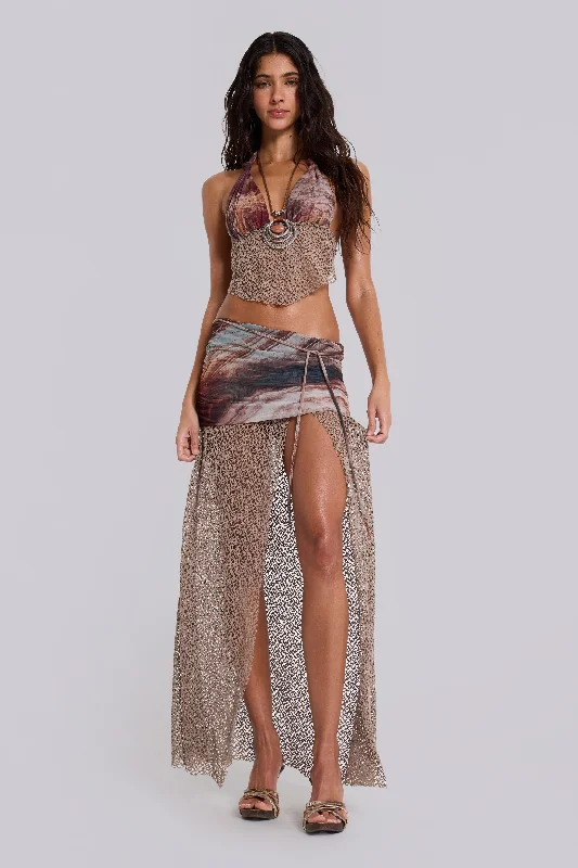 Kumina Layered Maxi Skirt cashmere skirt soft