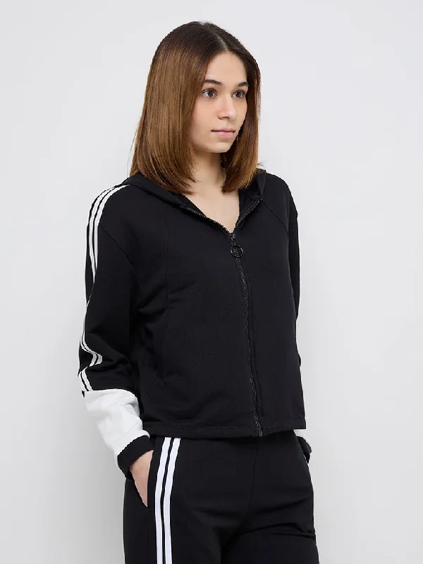 Studiofit Black Panel-Detailed Cotton Jacket Striped Jacket Polka Dot Jacket Floral Jacket Studiofit Black Panel-Detailed Cotton Jacket Striped Jacket Polka Dot Jacket Floral Jacket