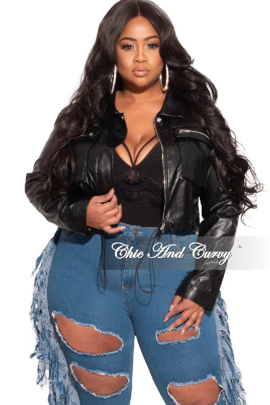 *Final Sale Plus Size Faux Leather Cropped Jacket Corduroy Jacket Velvet Jacket Brocade Jacket *Final Sale Plus Size Faux Leather Cropped Jacket Corduroy Jacket Velvet Jacket Brocade Jacket