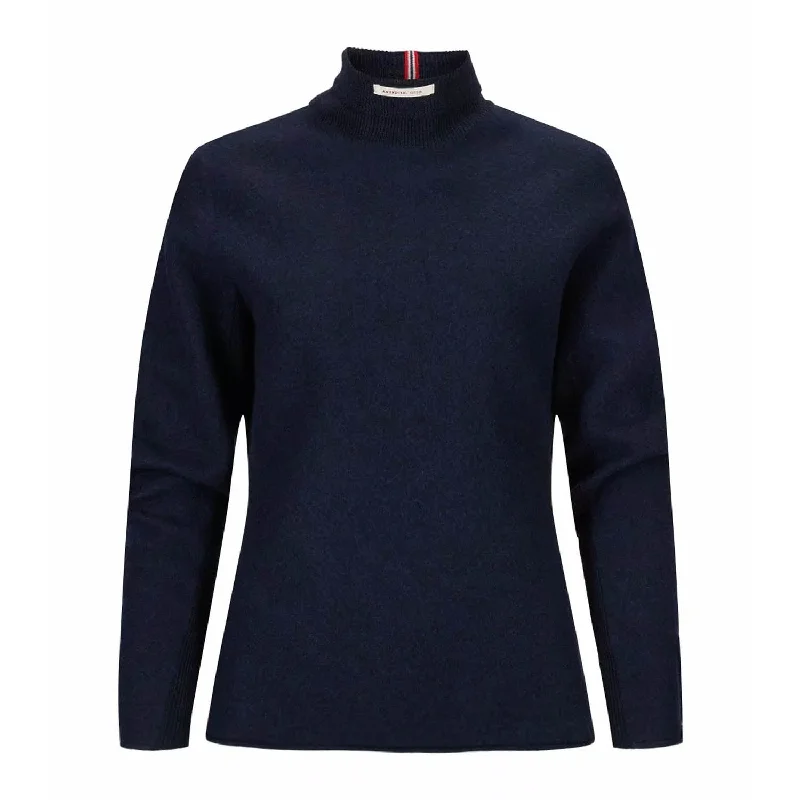 Womens Boiled Turtle Neck Sweater Print Jacquard Patchwork