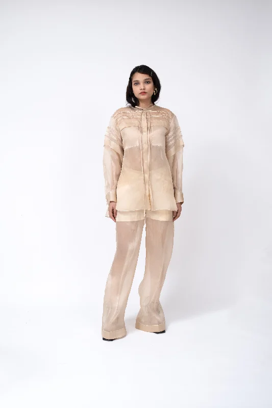 Organza Pant Comfy Zip-Up Pants