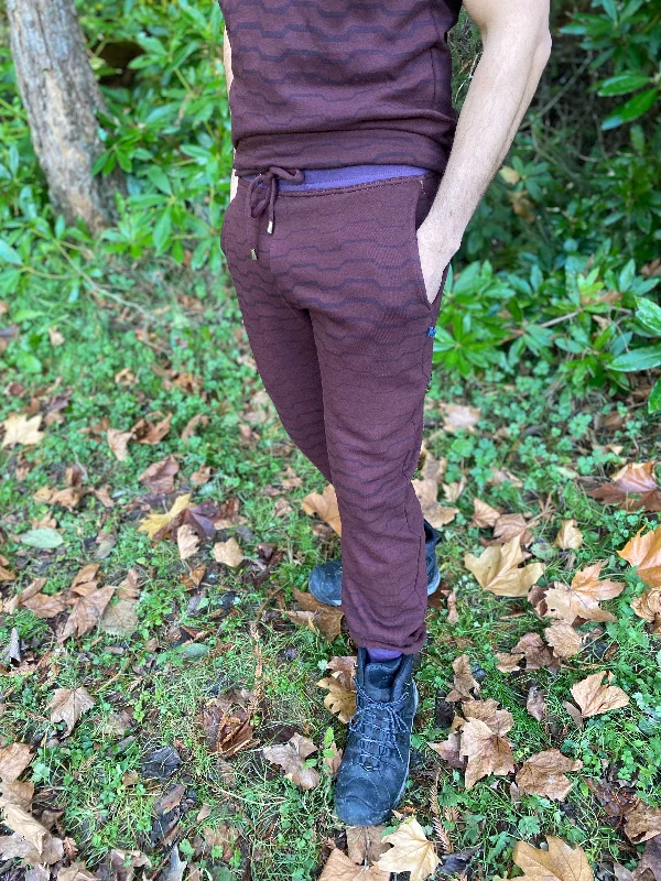 Geo Joggers - Organic Cotton Heavy Weight Fleece Mid-rise Elastic Waistband Geometric Sweat Pants Soft Stretch Trousers Geo Joggers - Organic Cotton Heavy Weight Fleece Mid-rise Elastic Waistband Geometric Sweat Pants Soft Stretch Trousers