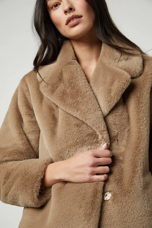 RAQUEL FAUX LUX FUR JACKET Rayon Jacket Velvet Jacket Corduroy Jacket
