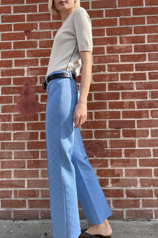 NSFW Julep Pants In French Blue Classic Straight-Leg Pants