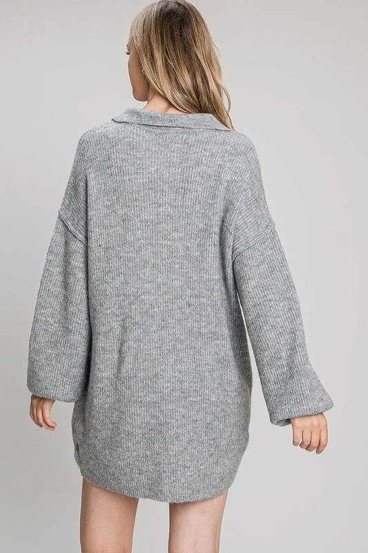 Oversized Sweater Dress Chenille Blend Fleece Blend Nylon Blend