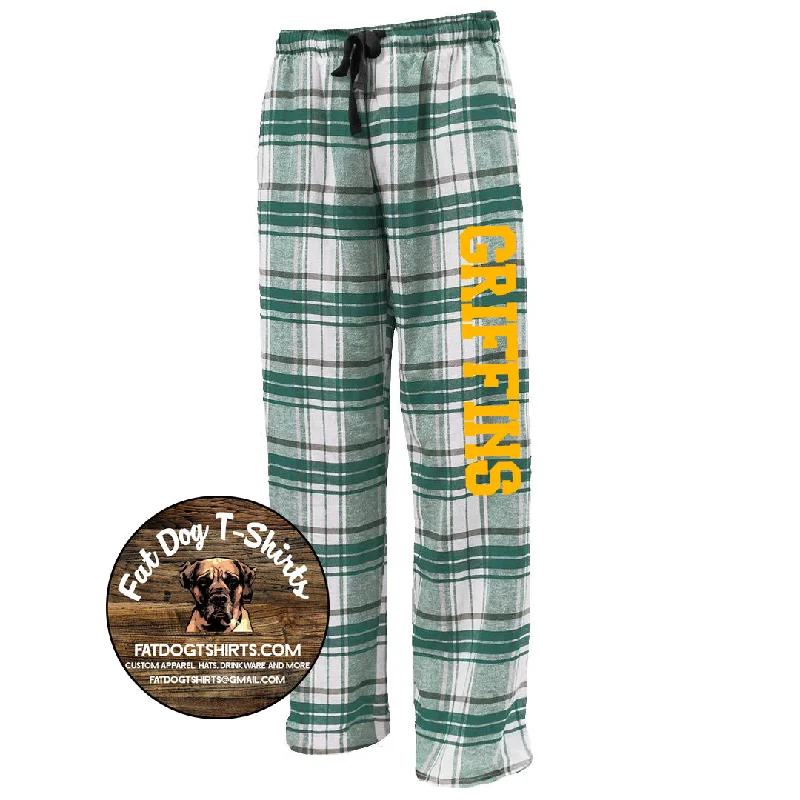 QUEEN OF PEACE PJ PANTS-VARSITY TEXT LOGO Comfy Athletic Pants