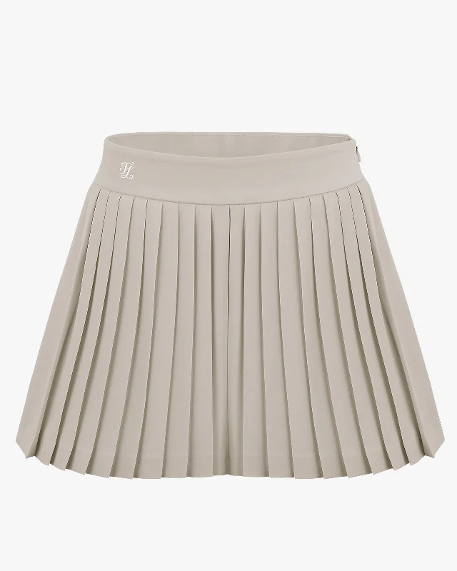 Signature Pleated Style Short Pants - Beige Comfortable Fleece Pants