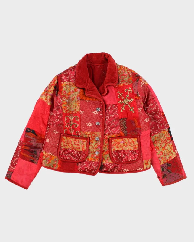 Vintage Patchwork Quilted Reversible Jacket - M Fitted Jacket Loose Jacket Oversized Jacket Vintage Patchwork Quilted Reversible Jacket - M Fitted Jacket Loose Jacket Oversized Jacket