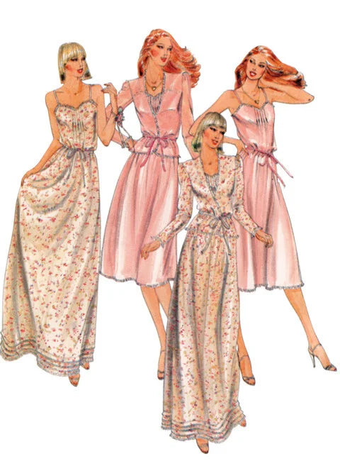 Butterick Vintage Dress and Jacket B6914 Satin Fabric Silk Fabric Chiffon Fabric
