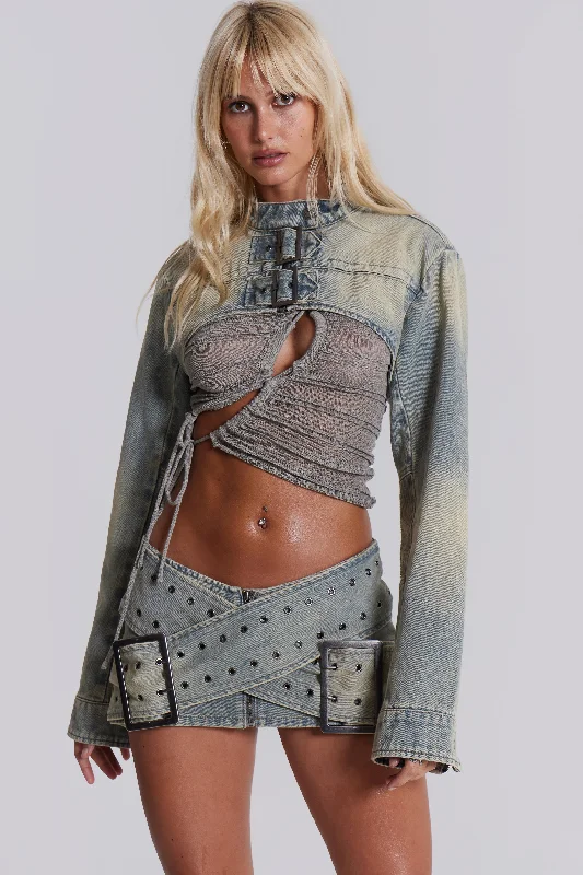 Denim Assassin Ultra Cropped Jacket Print Jacket Jacquard Jacket Patchwork Jacket