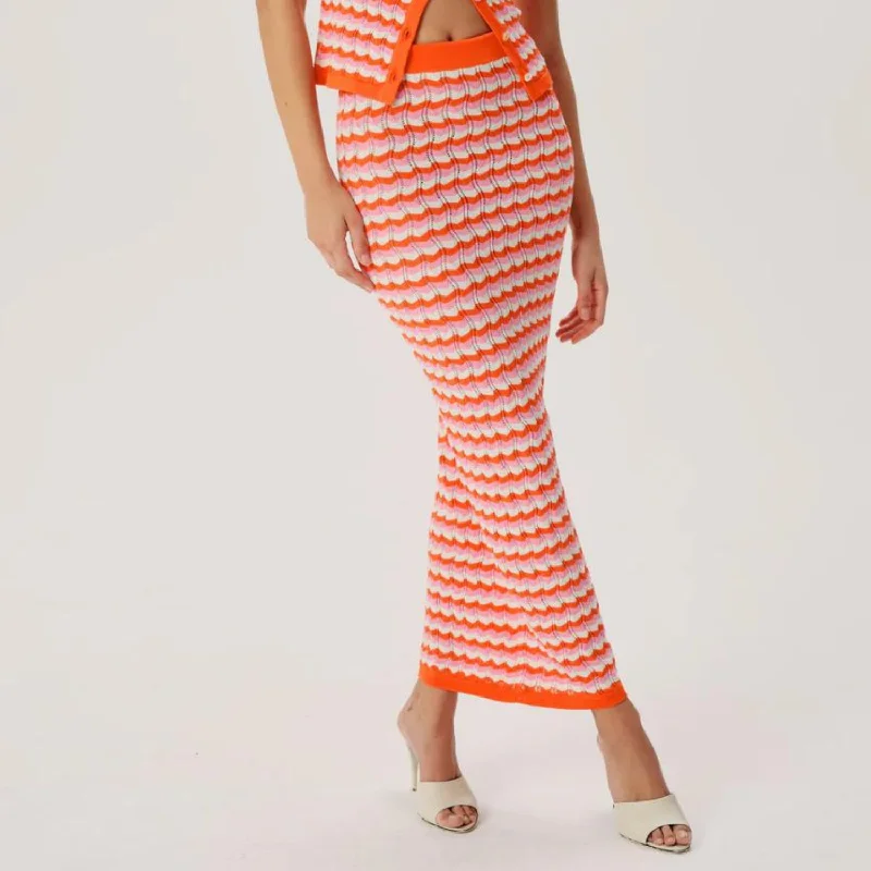 Ronny Kobo - Wilkins Knit skirt in Carnation athletic skirt fit