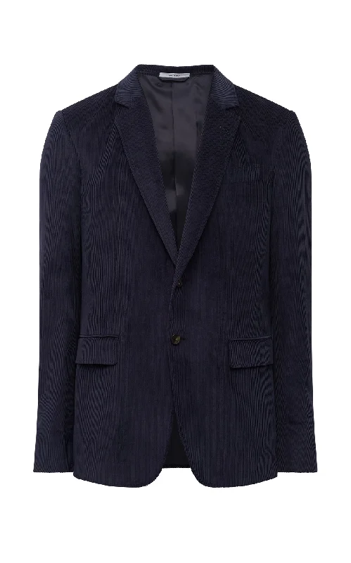 Irving Jacket in Dark Navy Sea Island Cotton Corduroy Satin Fabric Silk Fabric Chiffon Fabric Irving Jacket in Dark Navy Sea Island Cotton Corduroy Satin Fabric Silk Fabric Chiffon Fabric