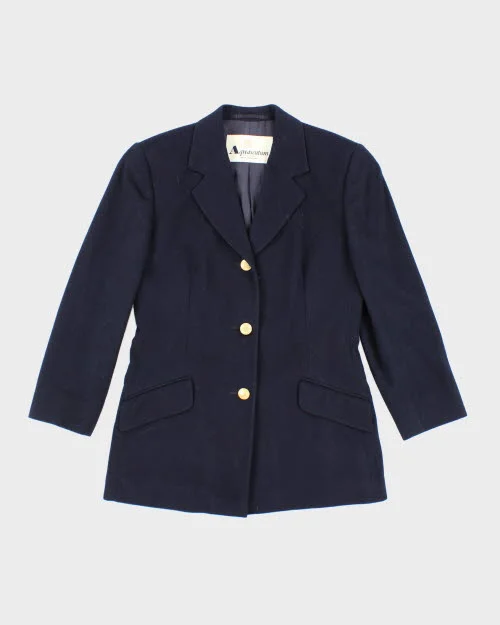 Aquascutum Navy Jacket - S Faux Fur Jacket Real Fur Jacket Shearling Jacket