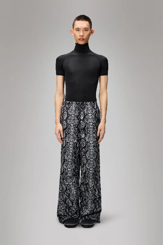 Snake Mito Pants Wide Stylish Elastic Waist Pants
