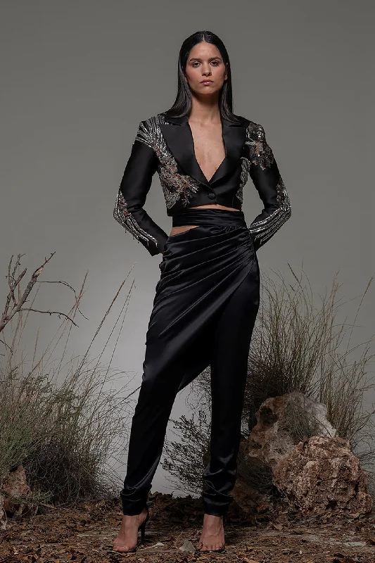 Beaded Jacket with pants Soft Wool Pants
