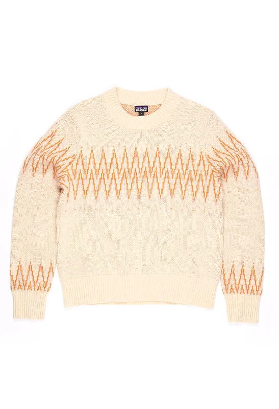 Patagonia Recycled Wool  Crewneck Sweater - Sea Song: Natural Boxy Sweater Fitted Sweater A-Line