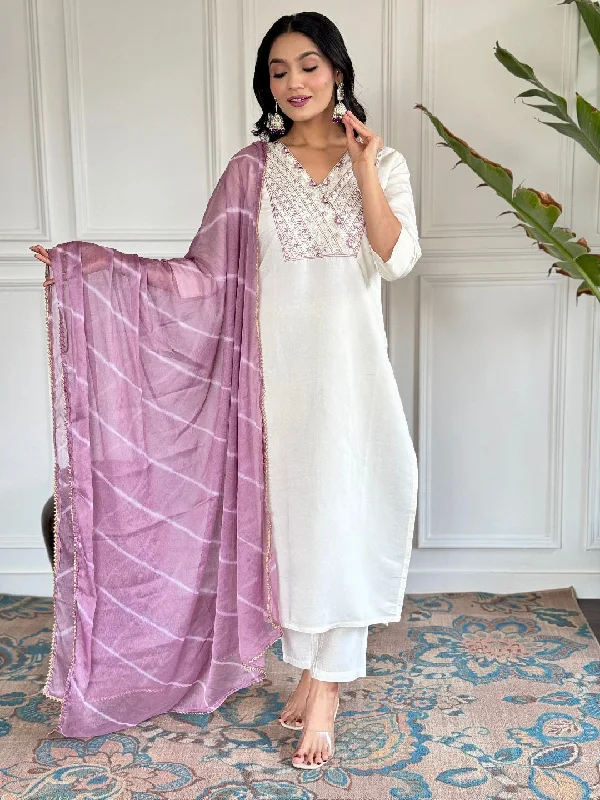 White Designer Party Wear Readymade Pant Suit With Printed Embroidery Work Trendy Tapered Pants