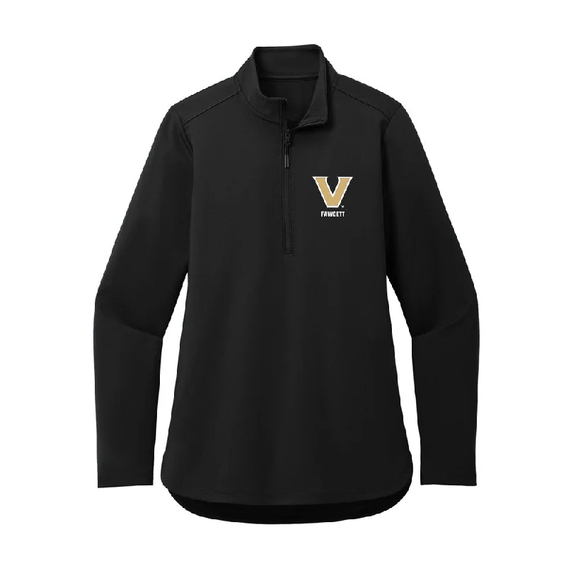 Vanderbilt - NCAA Women's Cross Country : Cameron Fawcett - Women's Premium Quarter Zip Jacket Elasticated Jacket Padded Jacket Insulated Jacket Vanderbilt - NCAA Women's Cross Country : Cameron Fawcett - Women's Premium Quarter Zip Jacket Elasticated Jacket Padded Jacket Insulated Jacket
