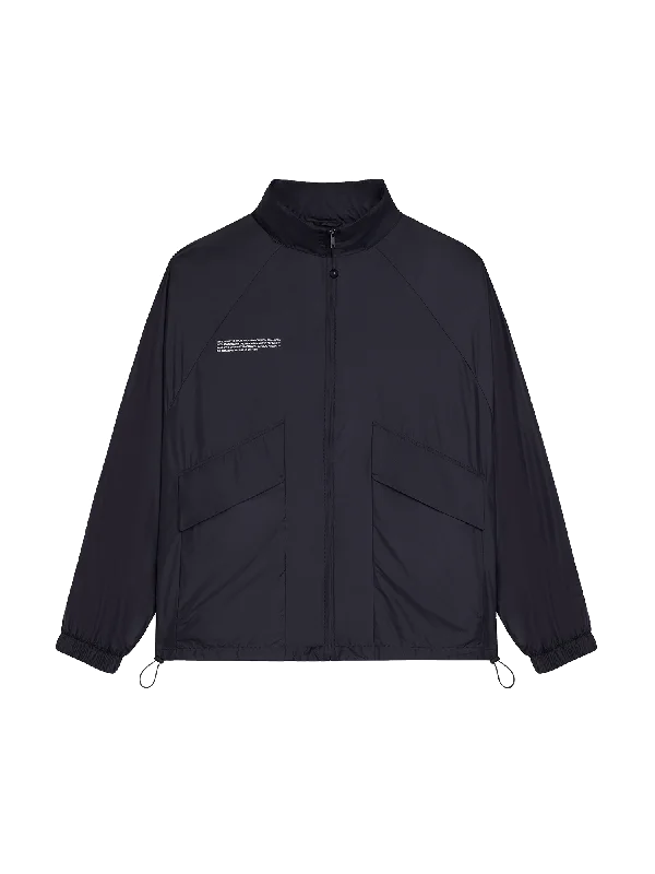 Womens Nylon Jacket—black Toggled Jacket Drawstring Jacket Belted Jacket