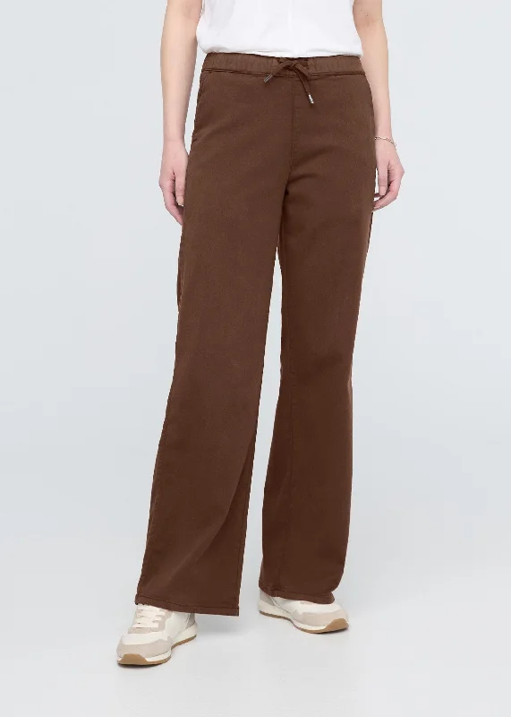 No Sweat Wide Leg Pant - Deep Taupe Lightweight Linen Pants