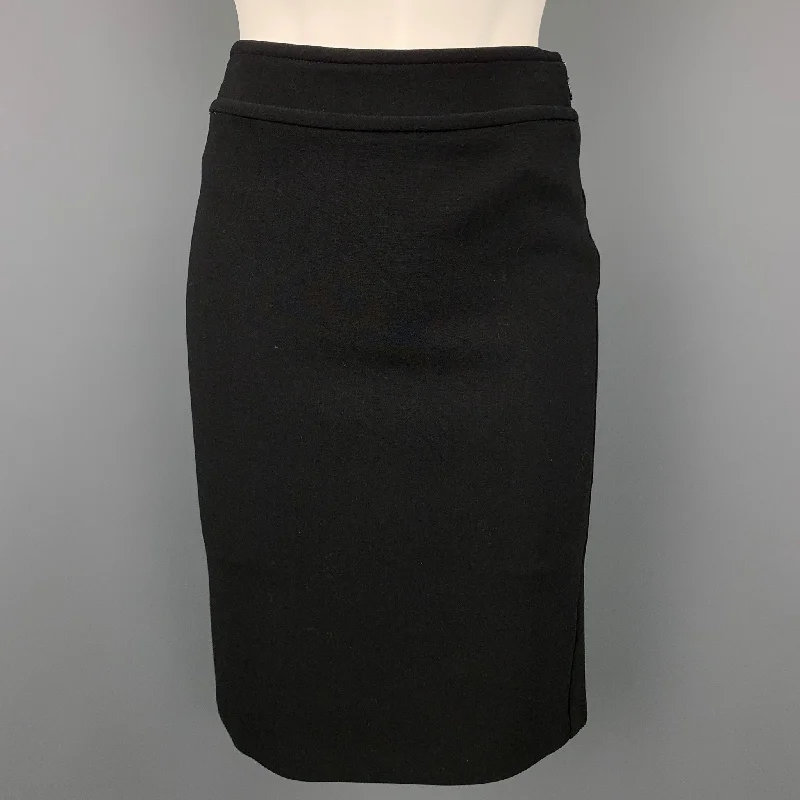 RALPH LAUREN Collection Size 2 Black Wool Tulip Skirt cotton skirt soft