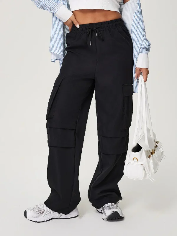 Hazel Blues® |  Drawstring Wide Leg Pants Formal Stretch Pants