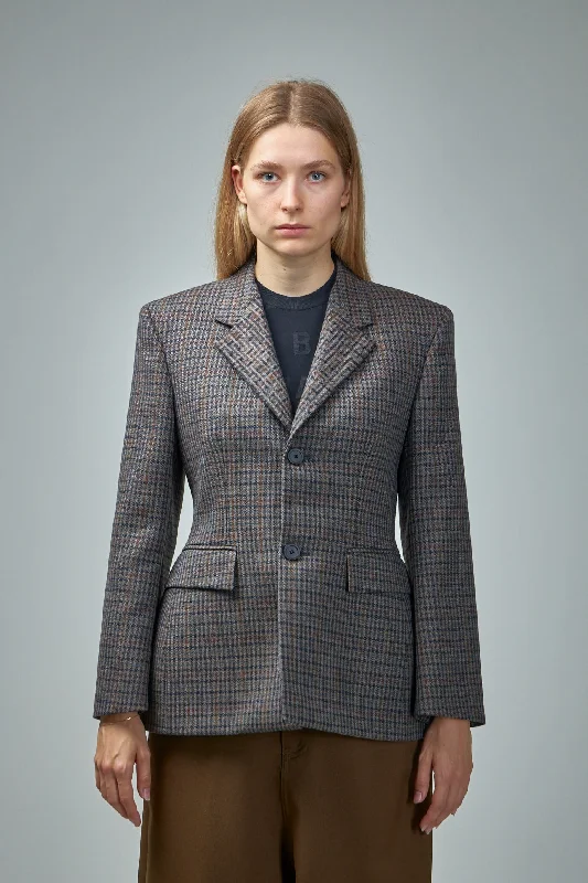 Soft Hourglass Jacket Plaid Jacket Tartan Jacket Houndstooth Jacket