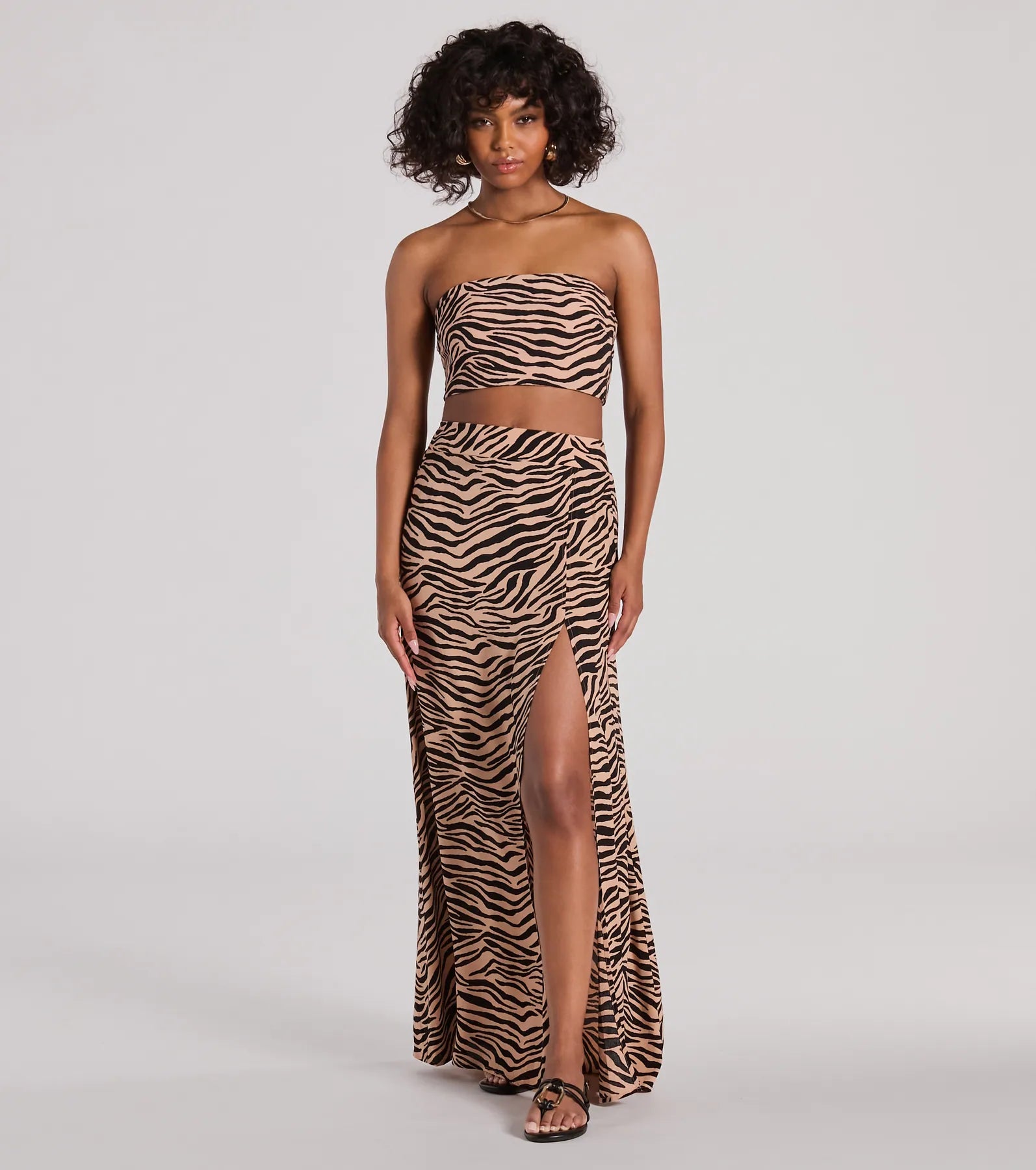 On The Prowl High Rise Zebra Maxi Skirt seamless skirt comfort