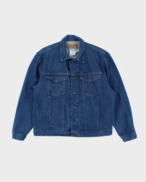 Vintage Wrangler Denim Jacket - XL Snapped Jacket Toggled Jacket Drawstring Jacket