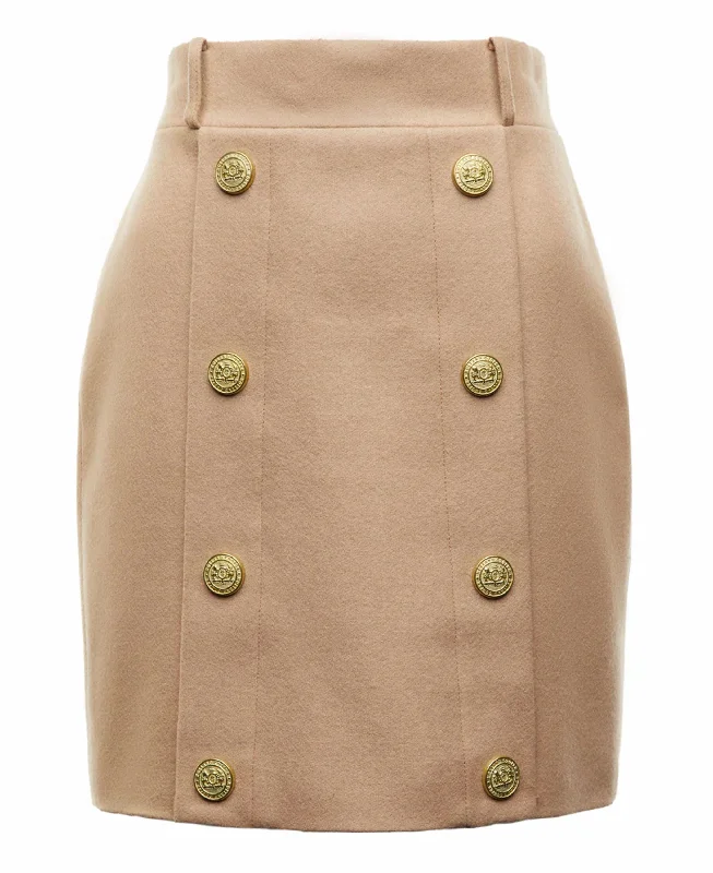 Knightsbridge Skirt - Camel cotton skirt soft