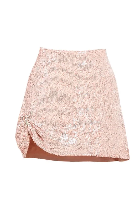 EVA SEQUINED MINI SKIRT velvet skirt plush