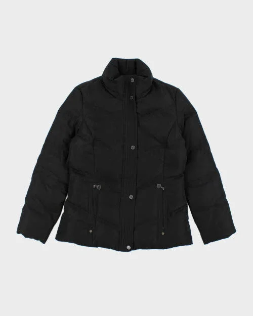 Calvin Klein Black Puffer Jacket - S Belted Jacket Elasticated Jacket Padded Jacket