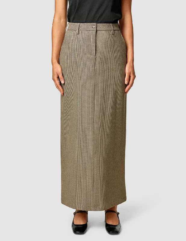 Essential Maxi Skirt Latte velvet skirt rich